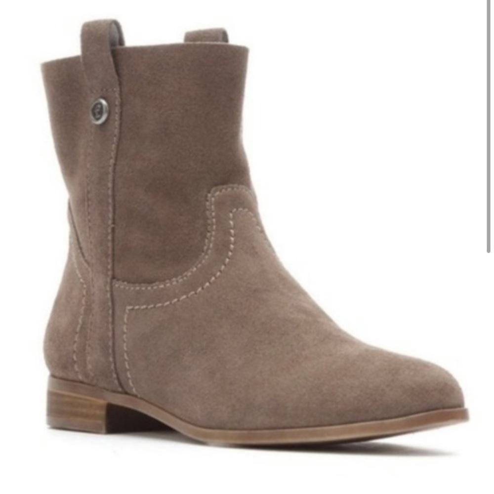 Frye Taupe Suede Ankle Boots